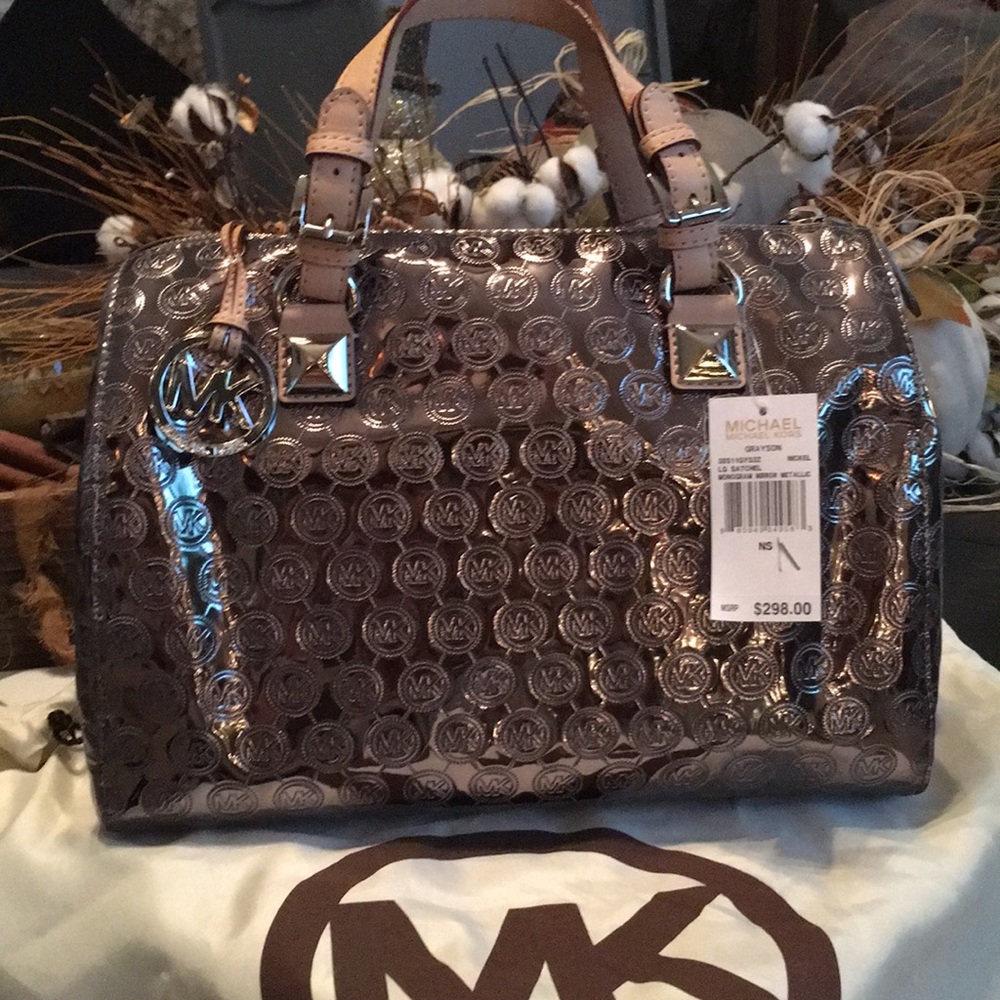 NWT. MICHAEL Michael Kors. Grayson Lg Satchel